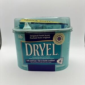 Vintage DRYEL Dry Clean Fabric‎ Care Starter Kit Original Teal Canister (2002)